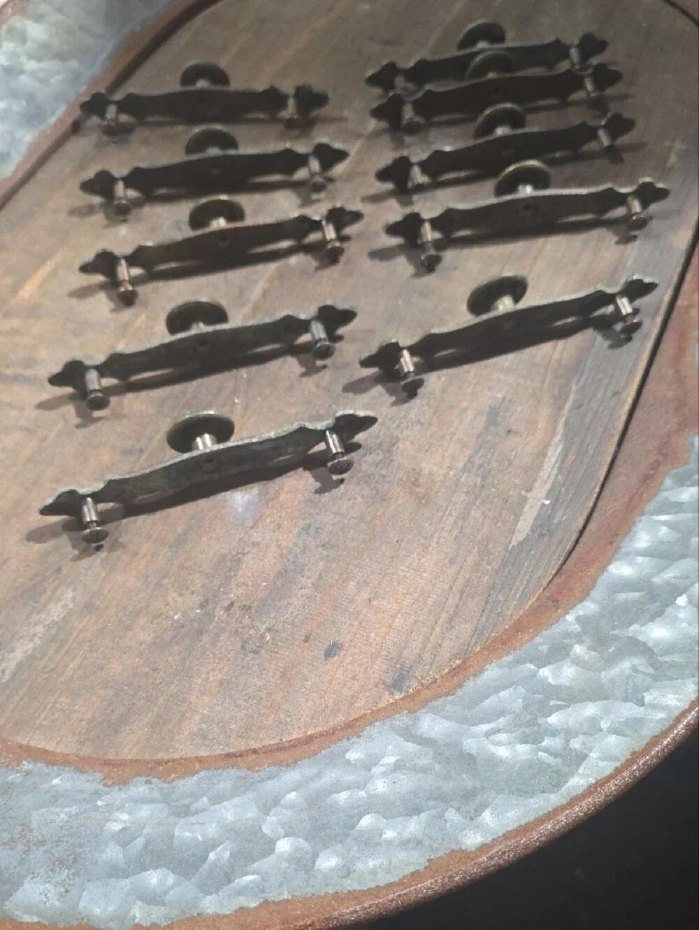 Antique Brass Accent Drawer Pulls - Rustic Brown Home Wall Decor Qty 10